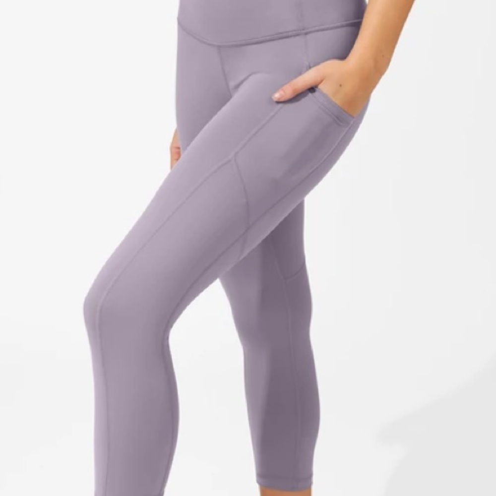 Yogalicious Cropped Leggings Side Pockets Sz Xsmall Active Workout Athletic YOGA